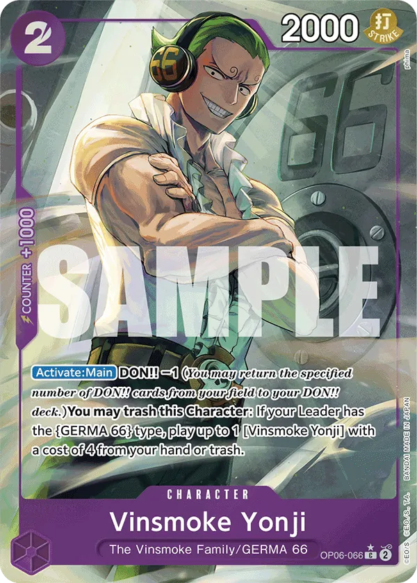 Vinsmoke Yonji (OP06-066) (Jolly Roger Foil) Parallel 2