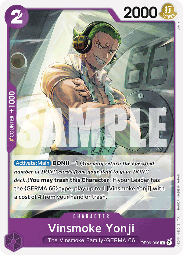 Vinsmoke Yonji (OP06-066) (Jolly Roger Foil) Reprint 1