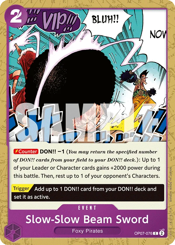 Slow-Slow Beam Sword (Pirate Foil) OP07-076