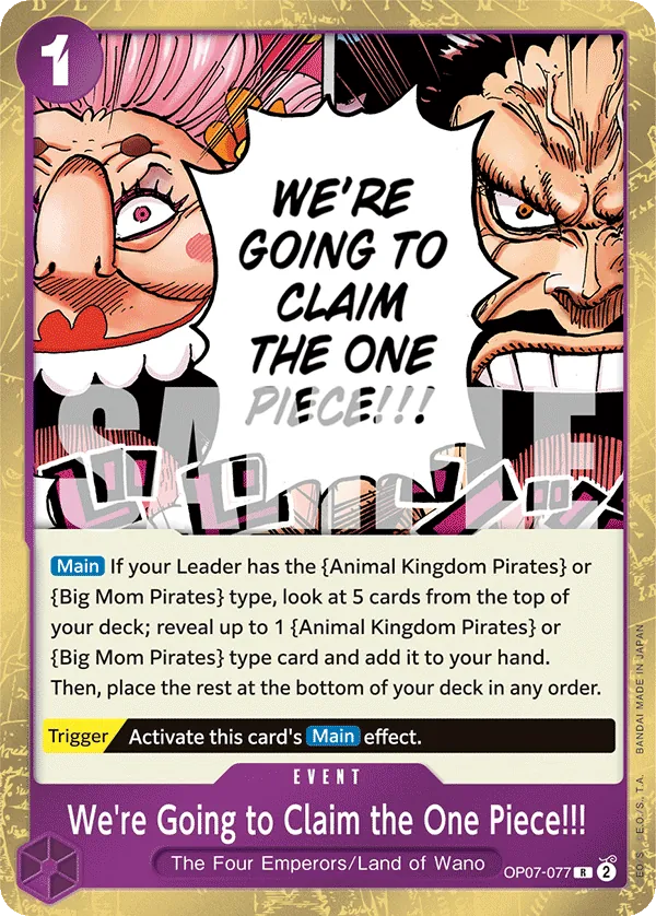We're Going to Claim the One Piece!!! OP07-077