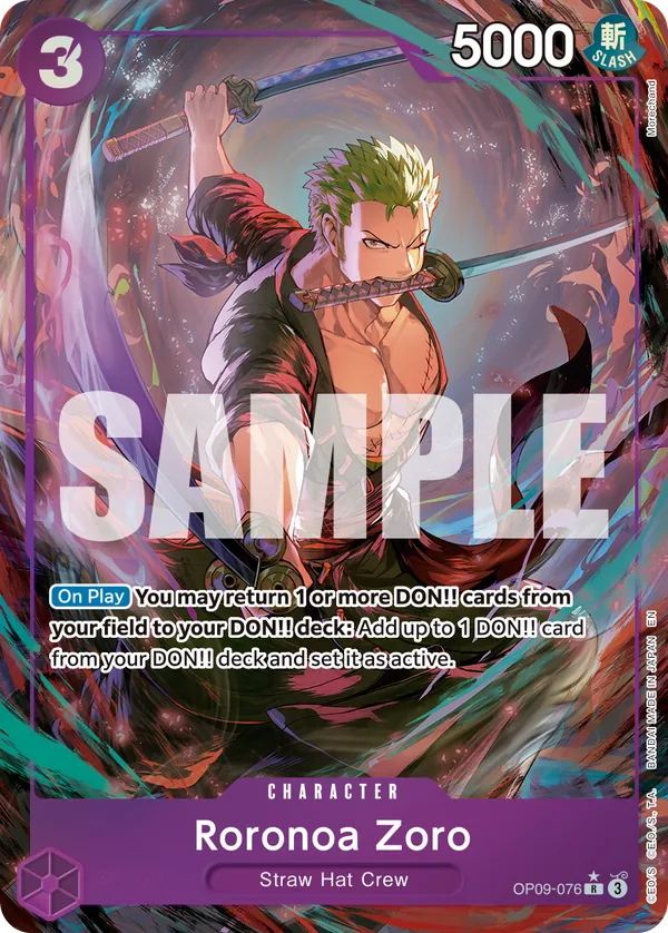 Roronoa Zoro - OP09-076 (Alternate Art) Parallel 2