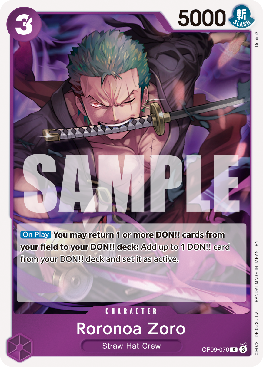 Roronoa Zoro - OP09-076 (Alternate Art) Reprint 2