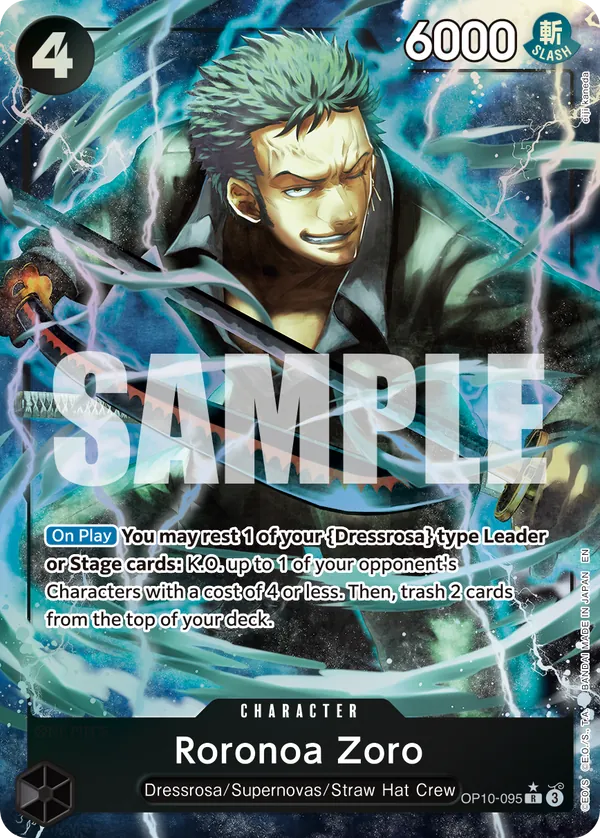 Roronoa Zoro - OP10-095 (Alternate Art) Parallel 1