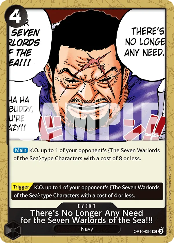 There's No Longer Any Need for the Seven Warlords of the Sea!!! OP10-096