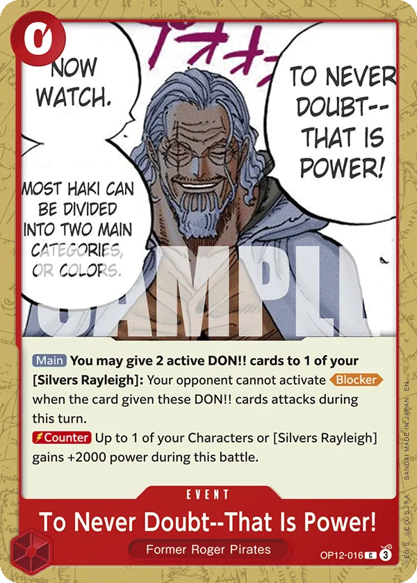 To Never Doubt--That Is Power! OP12-016