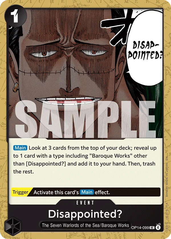 Disappointed? OP14-099