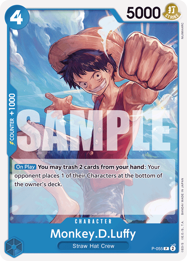 Monkey.D.Luffy (P-055) (Jolly Roger Foil) Reprint 1