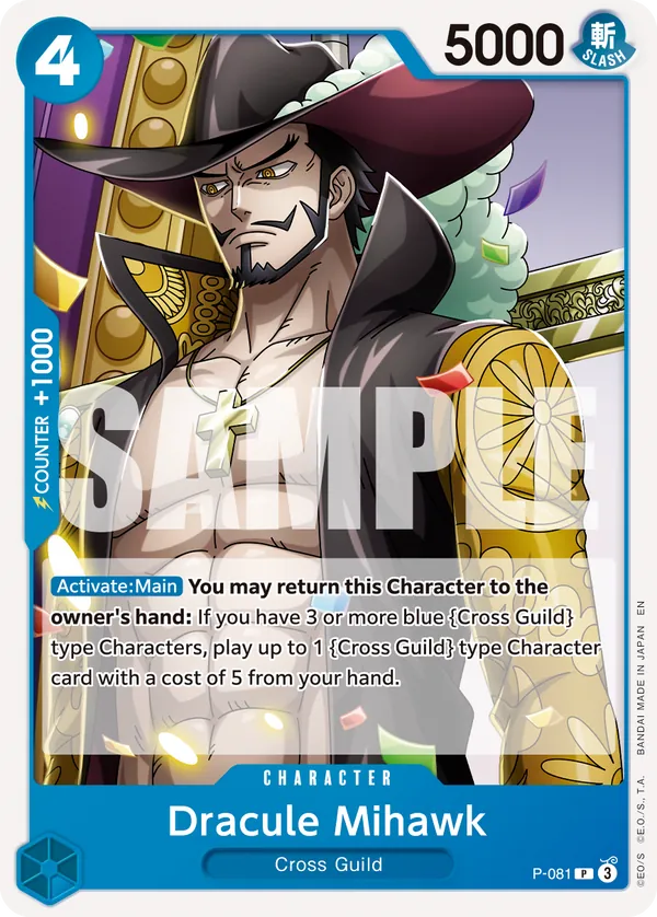 Dracule Mihawk - P-081 (Pirate Foil) Parallel 2