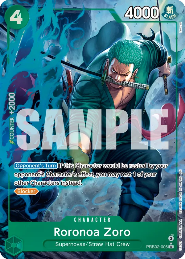 Roronoa Zoro - PRB02-006 Parallel 1