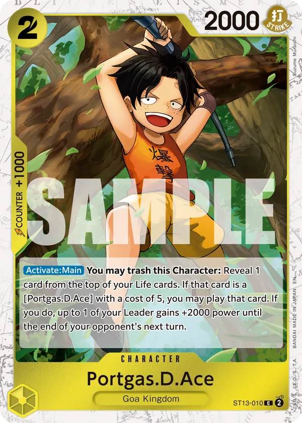 Portgas.D.Ace - ST13-010 (Pirate Foil) Parallel 2